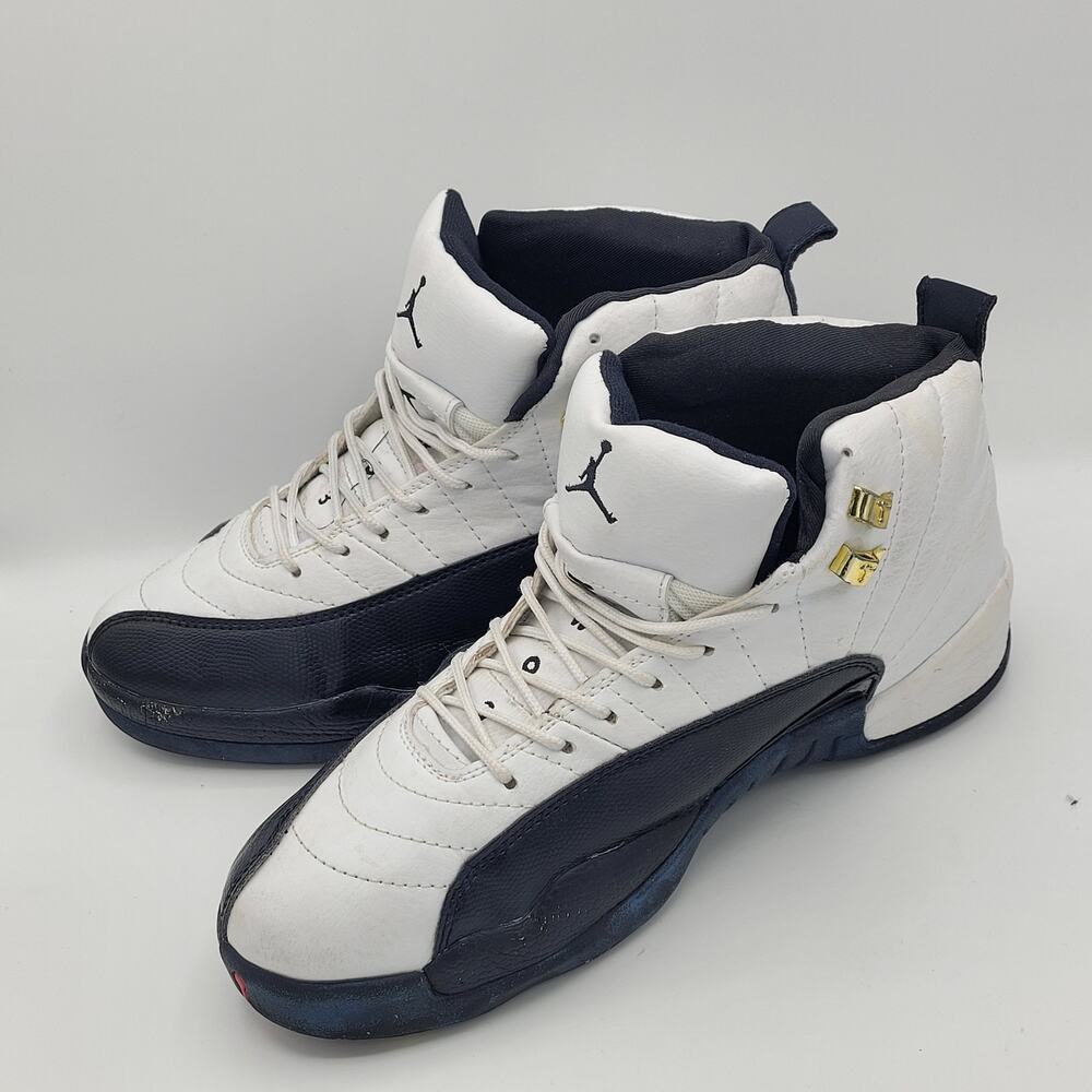 Air Jordan 12 Retro taxi 130690-101 black white men's size 8.5 - Picture 4 of 9